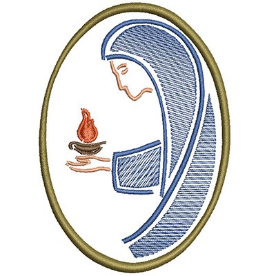 Matriz de matriz Matriz De Bordado Nossa Senhora Das Candeias Contorno
